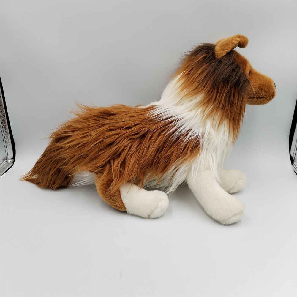 Chelsea Teddy Bear Co Collie Plush 16" Large Long Hair Stuffed Animal Dog Lassie - Picture 5 of 12